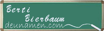 Berti Bierbaum Visitenkarte